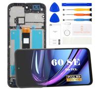 SRJTEK Per TCL 60 SE Display LCD per TCL 60 SE Sostituzione Dello Schermo T517H Touch Screen Digitizer Assembly Kit di Riparazione (nero)
