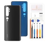 SRJTEK Per Xiaomi Mi Note 10 / Mi Note 10 Pro/Mi CC9 Pro Batteria Back Cover Vetro Posteriore Sostituzione Kit di Riparazione Originale Alloggiamento Posteriore (nero)