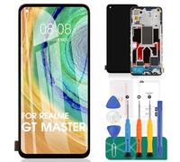 SRJTEK Schermo LCD di ricambio OLED per Realme GT Master Edition RMX3363, RMX3360 Touch Digitizer Kit di riparazione con telaio (nero)