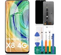 SRJTEK Schermo LCD di ricambio per Huawei Honor X8 4G per Honor X8 4G, TFY-LX1, TFY-LX2, TFY-LX3, kit di montaggio digitalizzatore touch senza cornice (nero, non per 5G)
