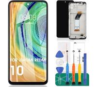 SRJTEK Schermo TFT per Xiaomi Redmi 10 Display LCD per Redmi 10 Sostituzione dello schermo 21061119AG, 21061119DG, 21061119AL Touch Digitizer Assembly Kit (nero, con telaio)