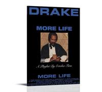 SRJUDR Aubrey Drake Graham More LifePosters Art Pop Wall Art & Prints Canvas Design Ritratto Decorazione da parete 60 x 90 cm con cornice