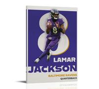 SRJUDR Lamar JacksonPosters - Stampa artistica e artistica da parete in stile pop su tela, 30 x 45 cm, con cornice