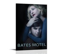 SRJUDR Poster vintage con stampa artistica da parete e stampa su tela, motivo: Bates Motel, horror psicologico, serie TV vintage, 60 x 90 cm, con cornice