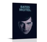 SRJUDR Poster vintage con stampa artistica da parete e stampa su tela, motivo: Bates Motel, horror psicologico, serie TV, poster artistico, 50 x 75 cm, con cornice