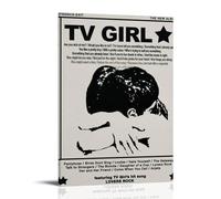 SRJUDR Stampa artistica da parete con stampa artistica e stampa su tela, motivo: TV Girl French ExitPosters, 50 x 75 cm, con cornice