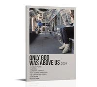 SRJUDR Stampa artistica da parete con stampa artistica su tela, motivo "Vampire Weekend Only God Was Above Uss", 20 x 30 cm, con cornice