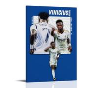 SRJUDR Vinícius JúniorPosters Art Pop Wall Art & Prints Canvas Design Ritratto Decorazione da parete 50 x 75 cm con cornice