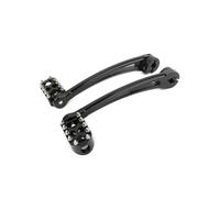 SRKATI Leve del cambio con punta e tallone, pedane del cambio adatte per Harley Touring, Road King, Street, Electra Glide, Softail, Slim, Fat Boy, FLRT Leva Cambio Piastra del Gradino(Black Chrome)