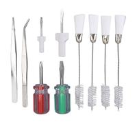 Srliya 10 Pezzi Kit di Pulizia della Macchina da Cucire Kit per Pulizia a Doppia Pulizia del Cacciavite Universale e Pinzetta, Rimuovere in Modo Efficiente Lanugine e Polvere per la