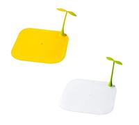 Srliya 2 Pezzi di Copertura per Scarico a Pavimento in Silicone con Germogli di Fagiolo con Deodoranti, Pellicola Antiodore per Scarico a Pavimento per Bagno, WC, Facile da Usare e