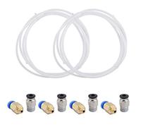 Srliya 2 * Tubo PTFE PTEE 4 * PC4 M6 Raccordo Rapido + 4 * PC4 M10 Raccordo