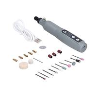 Srliya 202 Mini Smerigliatrici Set di Alimentazione di Alimentazione Grigia Caricamento USB Portatile con Luce per la Pulizia del Taglio DC3.7V