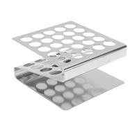 Srliya 25 Fori Terpa a Provetta Acciaio Inossidabile Z Organizzatore del Supporto di Stoccaggio a Forma per ≤17 Mm di Prova di Diametro