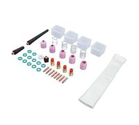Srliya 38 Pezzi Kit per Lenti a Gas Tig Tig Vaglie di Vetro Cup Orgh Gastar Gasket Torcia Cubiti per WP9 20 25Tig