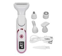 Srliya 5 su 1 Epilatore per Trimmer per Capelli per Corpi Elettrici per Donne Uomini Bagnati a Secco Usa un Toelettatore di Capelli Pubici con Teste Sostituibili