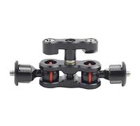 Srliya Adattatore per Montaggio su Fotocamera Supporto per Braccio Magico, Staffa Girevole Solida e Leggera in Alluminio per Fotocamera e Attrezzatura DSLR, Slitta a Doppia Testa a