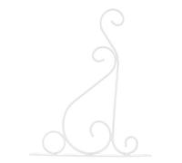 Srliya Appuntamento per Piante di Ferro, Staffa Appesa Durevole per Piante, Buona per la Decorazione del Giardino Domestico, Uso Interno Ed Esterno, Materiale di Premium, 25 * 21 Cm (Bianco)