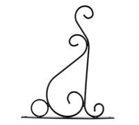 Srliya Appuntamento per Piante di Ferro, Staffa Appesa Durevole per Piante, Buona per la Decorazione del Giardino Domestico, Uso Interno Ed Esterno, Materiale di Premium, 25 * 21 Cm (Nero)