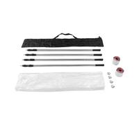 Srliya Asta Telescopica con Kit Barriera in Plastica, Asta Estensibile Che Consente una Facile Installazione per la Suddivisione degli Ambienti e il Controllo della Polvere, Ideale per