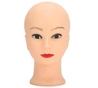 Srliya Bald Mannequin Head Hat Display Head 49cm Pvc Makeup Training Training Pratica Parrucca Grande Scarpe Gioielli Testa di Manichino, Accessorio (Avere lo stile del trucco)