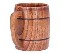 Srliya Boccale da Birra in Legno per caffè, Durevole, Sicuro e Innocuo per L'acqua per L'home Office, Formato 300 Ml