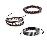 Srliya Bracciale Multistrato, Design in Pelle Ecologica | Materiale durevole, elegante da indossare ogni giorno, adatto per le feste, stratificazione unica