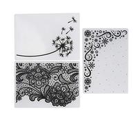 Srliya Cartelle in Plastica per Goffratura, Durevoli per Scrapbooking | Per realizzare biglietti, compatibile con le macchine più diffuse, crea disegni in rilievo, ideale per lavori con la carta