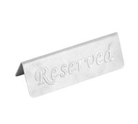 Srliya Cartello Riservato, Pennarello Bifacciale in Acciaio Inossidabile | Lettere incise, materiale antiruggine, design impilabile, facile da pulire