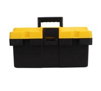 Srliya Cassetta degli Attrezzi in Plastica Organizzatore Hardware Portatile a 2 Strati per il Garage per Artigiani Domestici con Blocco Manico 14in