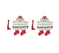 Srliya Ciondolo a Tema Natalizio 2 Pezzi, Resina Premium, Design Vivace, Tocco Unico, Ottimo per Decorazioni per L'albero di Natale, Decorazioni per Interni Ed Esterni