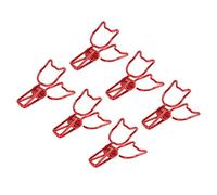 Srliya Clip per Raccoglitori di Gattini, Metallo Resistente, Forte (Rossa) | 100 pezzi, design carino, ampia applicazione, per contenere documenti e appunti