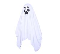 Srliya Costume Fantasma White Nylon Horror Spooky Ghost Poncho per L'esibizione della Festa del Cosplay per le Vacanze (S)