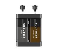 Srliya Dispenser di Sapone per Doccia con Montaggio a Parete con 2 Camere per un Facile Accesso, Colore Grigio Scuro, capacità di 500 Ml, Ideale per la Casa e L'hotel