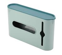 Srliya Distributore di Sacchetti della Spesa di Grande capacità (Verde) | Coperchio antipolvere, finestra visibile, installazione facile, plastica resistente, adatta per la cucina