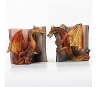 Srliya Dragon Reggilibri Dragon 28 * 17 * 15 Divertente Drago Reggilibri Resina Drago Statua Desktop Fermalibri per Home Office Libreria Decorazione