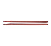 Srliya Drumstick di Mogano 2pcs, Forte Design Ovale per la Punta del Gravity, per Maestro Batterista o Novizio, Colore Rosso, Non Verniciato, Lunghezza di 16 Pollici