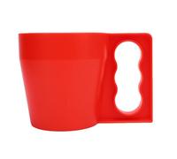 Srliya Elegante Porta Pinta di Gelato, Tazza Termica Riutilizzabile con Manico Antigelo per Dolcetti Congelati, Adatto per gli Appassionati di Gelato, Materiale ABS (Rosso)