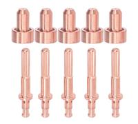 Srliya Elettrodo per Torcia per Taglierina Al, 10 Pezzi in Ottone 64006510 Elettrodo 64006514 Kit Ugelli per MC60 MC100, Piccolo, Leggero, Resistente Alle Alte Temperature,