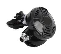 Srliya Erogatore per Immersione Boccaglio in Silicone Confortevole Multifunzionale per lo Snorkeling e le Immersioni Ricreative con Struttura in ABS Resistente e Lega di Alluminio (Nera)