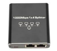 Srliya Gigabit Ethernet Splitter, Splitter Ethernet RJ45 Ad Alta velocità 1000 Mbps per Cat5 5E 6 7 8, Alimentato USB con 4 Uscite, Design Compatto
