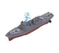 Srliya Giocattoli per Bambini con Telecomando per Mini Barca con Telecomando a 2,4 GHz, Simulazione di Nave da Guerra Telecomandata (803A)