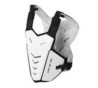 Srliya Giubbotto per Armatura Toracica per Moto, Durevole, Resistente Agli Urti, Protezione per la Schiena da Equitazione per Motociclisti, Bianco