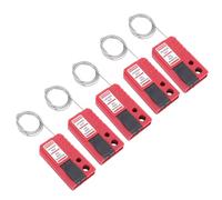 Srliya Il Lucchetto per Cavo di Lockout Multifunzionale Garantisce Sicurezza con Lunghezza Regolabile per Vari Lavoratori PA66, Acciaio Inossidabile 5 Lucchetti per Cavo di Lockout Tagout