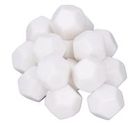 Srliya Kit da Dadi da Gioco per Insegnare 30 Pc a Dadi a 12 Aderenza in Plastica su Cubi di Dadi di Insegnamento Cubi Poliedrici per L'educazione di Intrattenimento 2,2 Cm Bianco