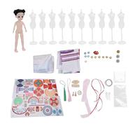 Srliya Kit di Creazione di Hanfu Cinese, Kit di Design di Hanfu Cinese, 10 Manichini, Bambola da 30 Cm, Senza Cucito, Costume Tradizionale Cinese, Abito di Hanfu, Kit di Arti e Mestieri