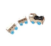 Srliya Kit Modello di Treno in Legno Giocattolo di Scienze Educative per Bambini Puzzle 3D Treno Elettrico per Insegnamento di Puzzle, Giocattolo Fatto a Mano per più di 6 Anni, Ideale per L'aula