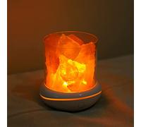 Srliya Lampada da Notte con Diffusore di Aromi USB, Lampada in Cristallo di Sale, con Diffusore di Oli Profumati Colorati, per Camera da Letto, Yoga, Ufficio (Colorato)