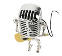 Srliya Lampada retrò a Forma di Microfono e Chitarra, Luce Notturna in Alluminio Vintage per Camera da Letto, Scrivania, Arredamento per la Casa, Ideale per gli Appassionati di Musica (Gialla)