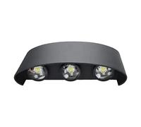 Srliya Luci da Parete a LED per Esterno 6 LED Sorgente Luminosa Patch Alluminio Impermeabile Luci per Portico da Giardino Esterno 6W AC100 260V Nero
